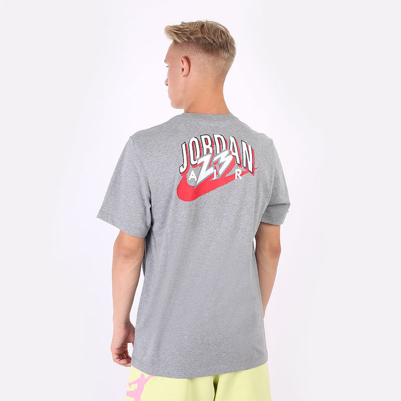 мужская серая футболка Jordan 23 Swoosh Short Sleeve Crew CZ8378-091 - цена, описание, фото 4